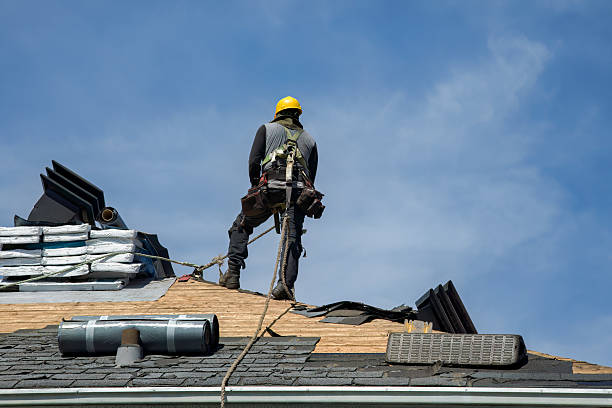 Professional Gutter Installation technician working in Blue Grass, IA